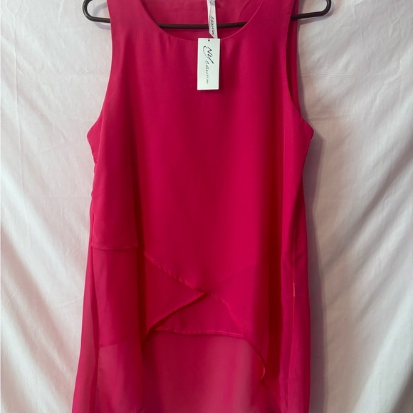 Beautiful fuchsia multi layer blouse - Picture 1 of 12
